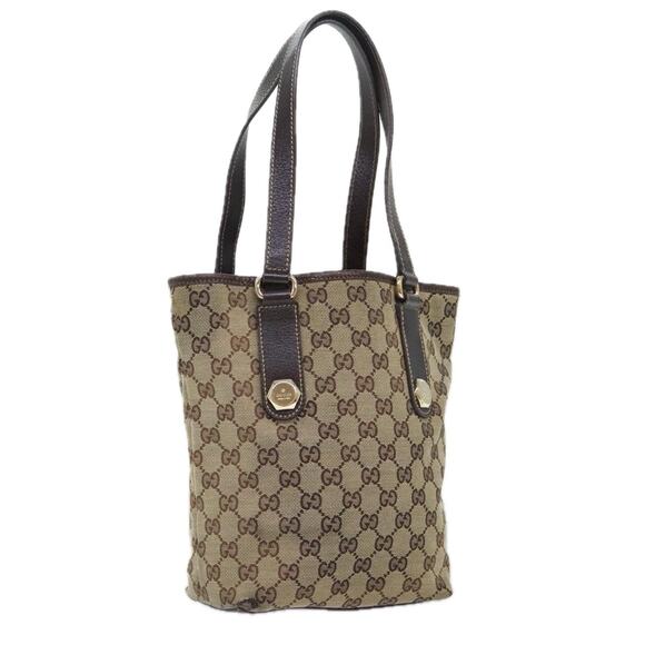 GUCCI GG Canvas Tote Bag Beige Gold - Picture 1 of 16